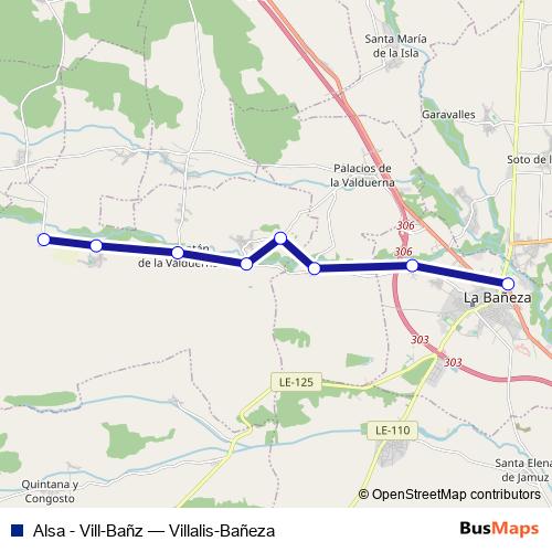 Alsa - Vill-Bañz bus Line Map