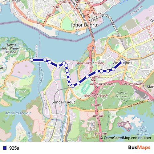 925a bus Line Map
