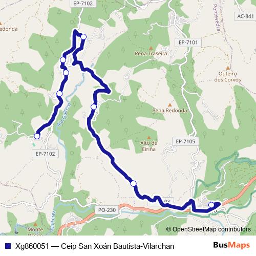 Xg860051 bus Line Map