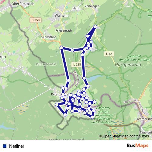 Netliner metro Line Map