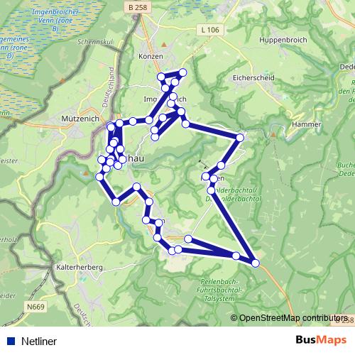 Netliner metro Line Map
