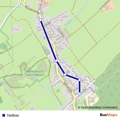 Netliner metro Line Map