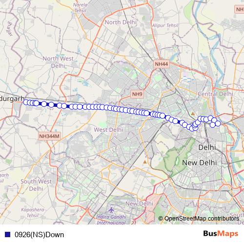 0926(NS)Down bus Line Map