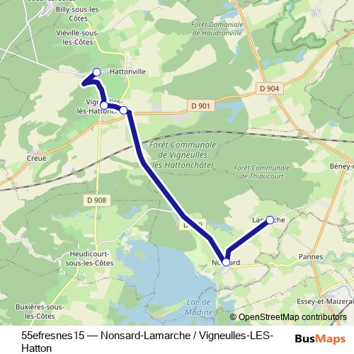55efresnes15 bus Line Map
