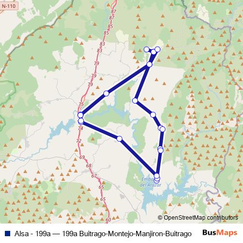 Alsa - 199a bus Line Map