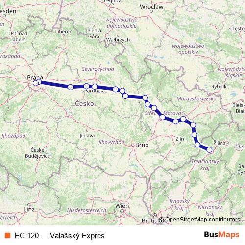 EC 120 rail Line Map