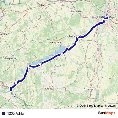 1205 Adria rail Line Map