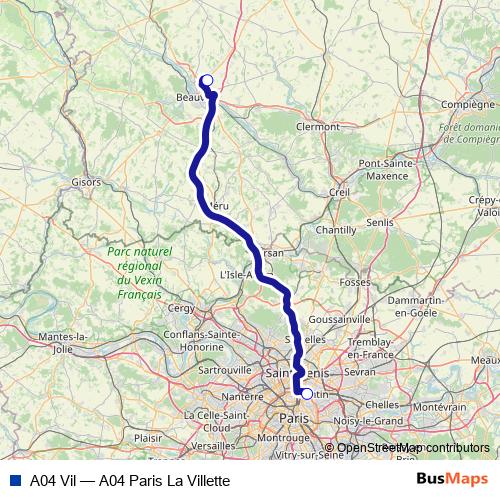 A04 Vil bus Line Map