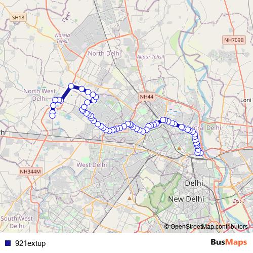 921extup bus Line Map