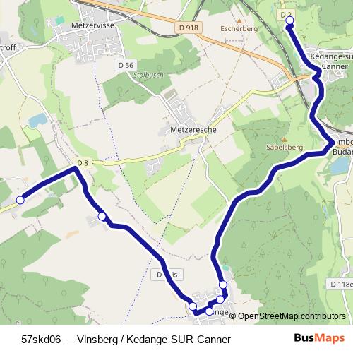 57skd06 bus Line Map
