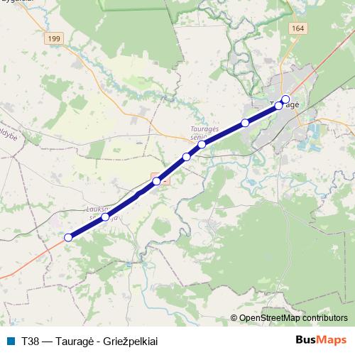 T38 bus Line Map