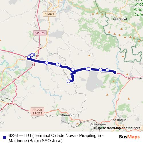 6226 bus Line Map