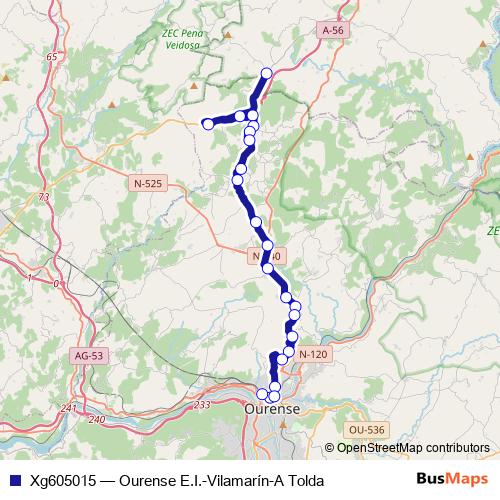 Xg605015 bus Line Map