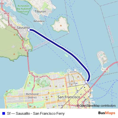 Sf ferry Line Map
