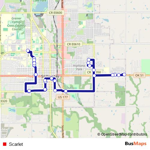 Scarlet bus Line Map