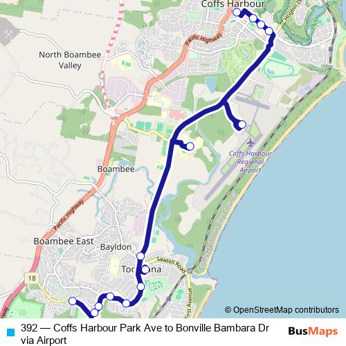 392 bus Line Map