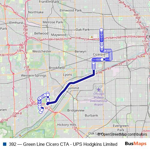 392 bus Line Map