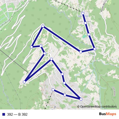 392 bus Line Map