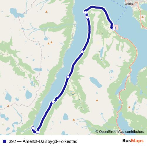 392 bus Line Map