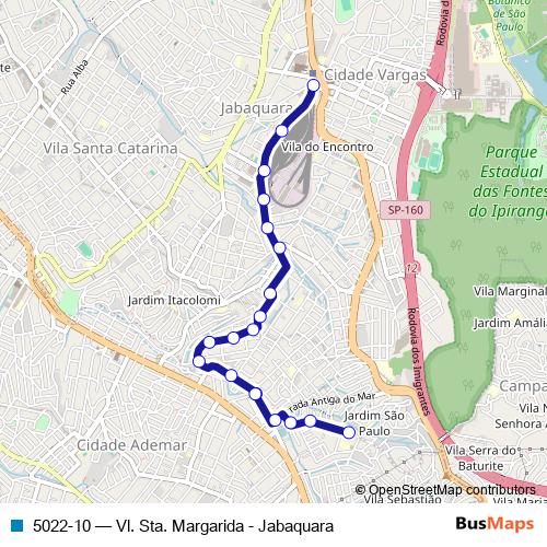 5022-10 bus Line Map