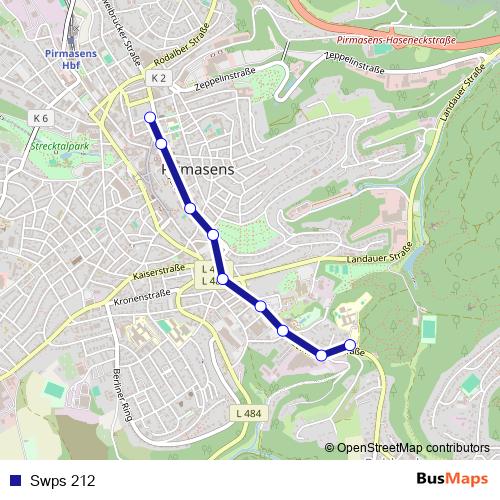 Swps 212 bus Line Map