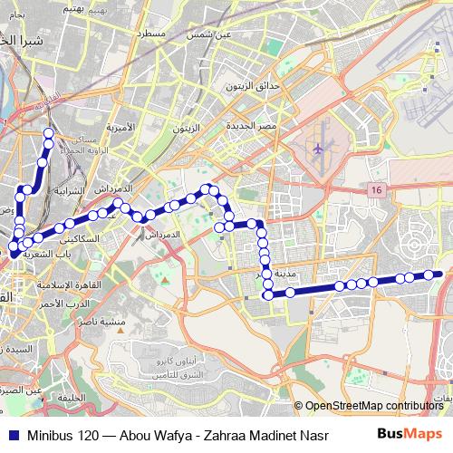 Minibus 120 bus Line Map