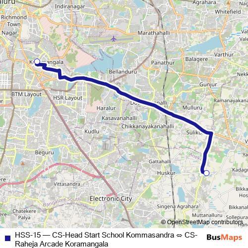 HSS-15 bus Line Map