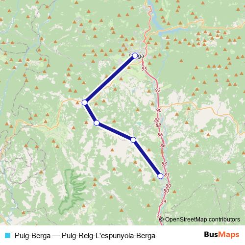 Puig-Berga bus Line Map