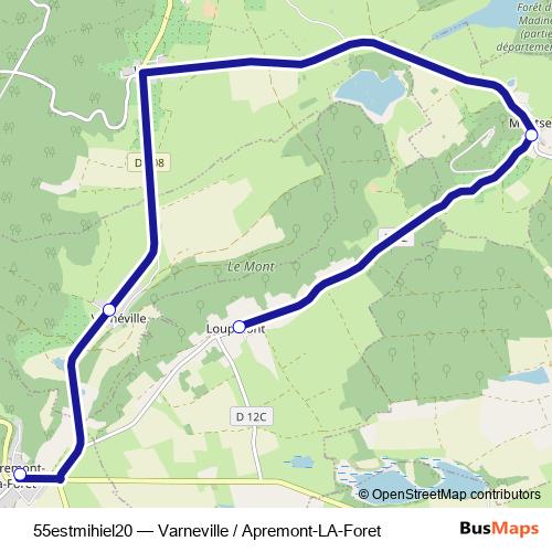 55estmihiel20 bus Line Map