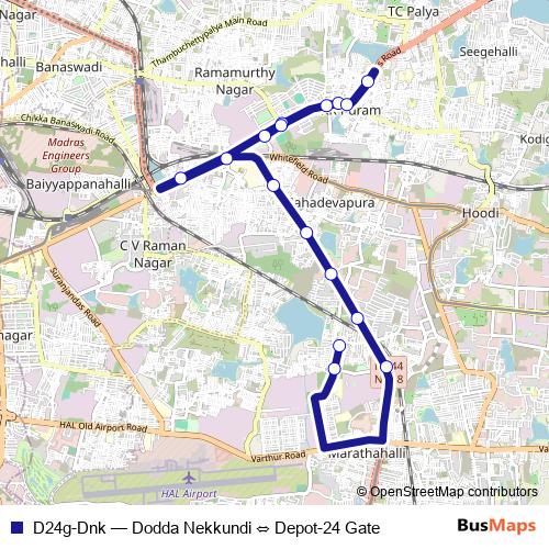 D24g-Dnk bus Line Map