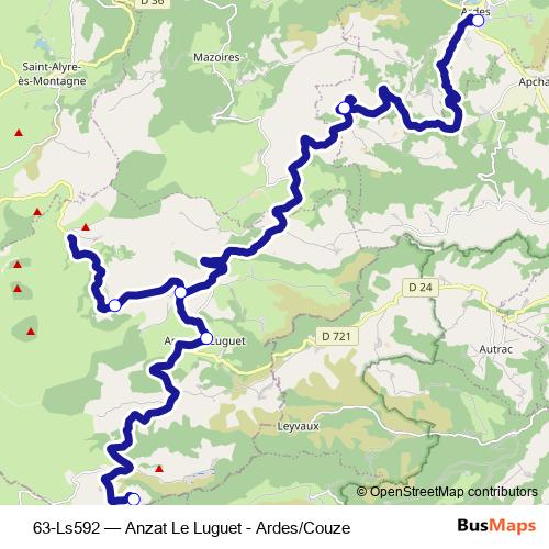 63-Ls592 bus Line Map