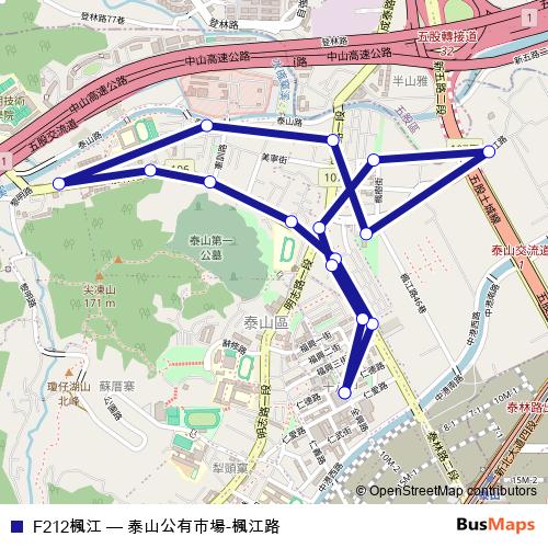 F212楓江 bus Line Map