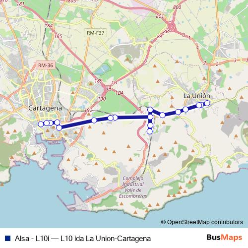 Alsa - L10i bus Line Map