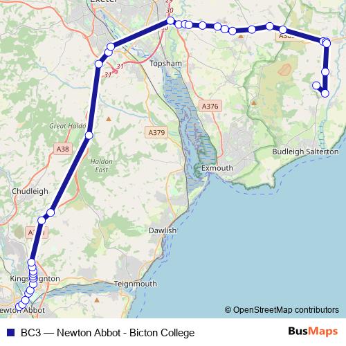 BC3 bus Line Map