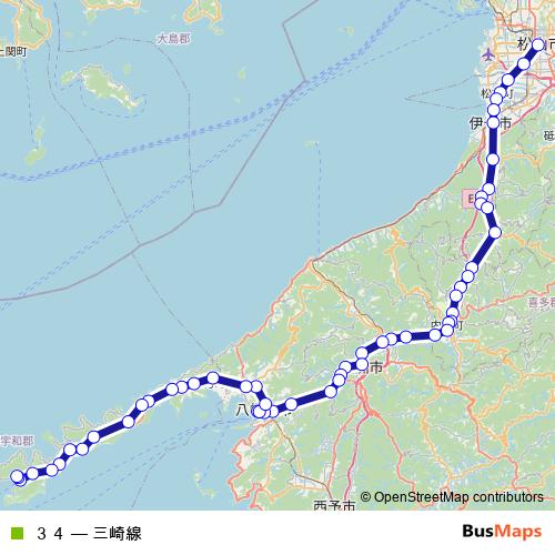 ３４ bus Line Map