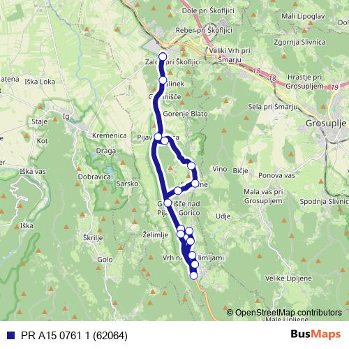 PR A15 0761 1 (62064) bus Line Map