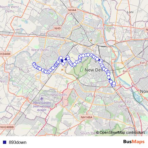 893down bus Line Map