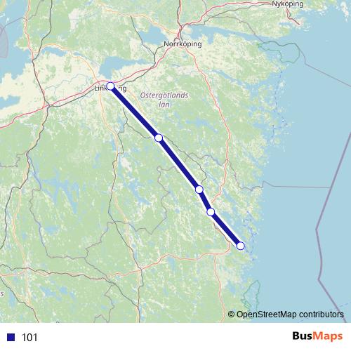 101 bus Line Map
