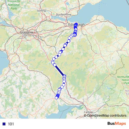 101 bus Line Map