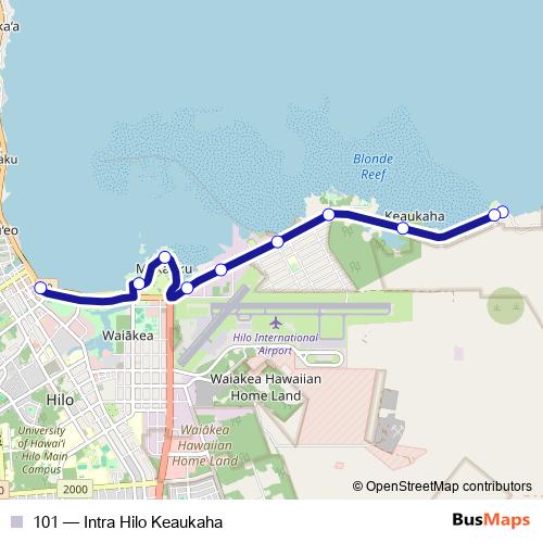 101 bus Line Map