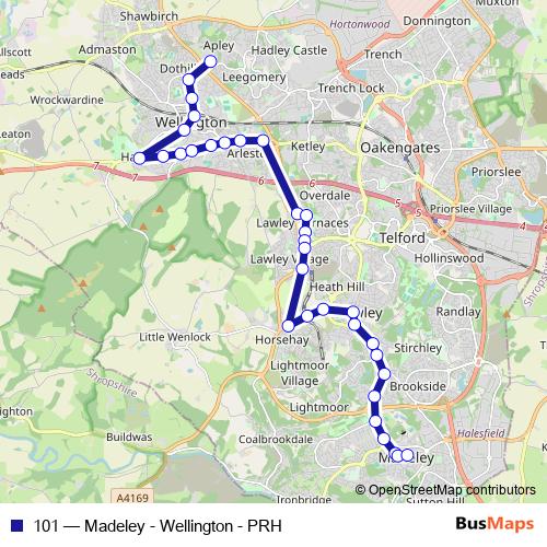 101 bus Line Map