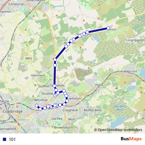 101 bus Line Map