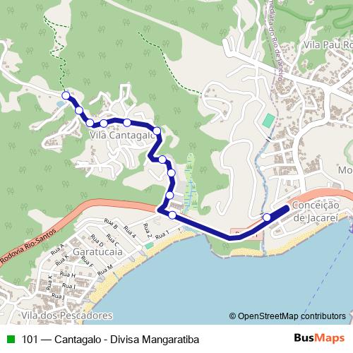 101 bus Line Map