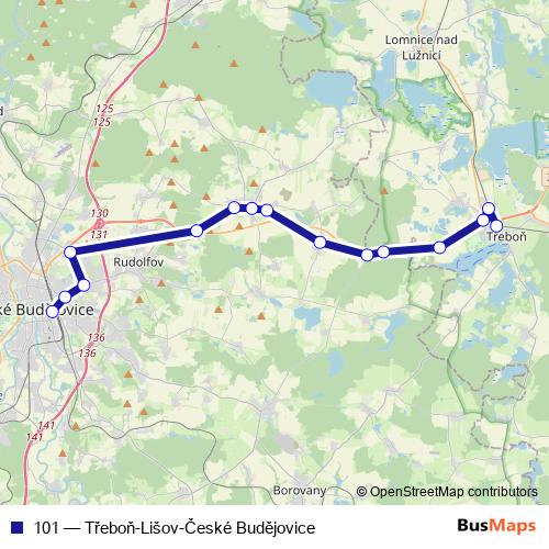 101 bus Line Map