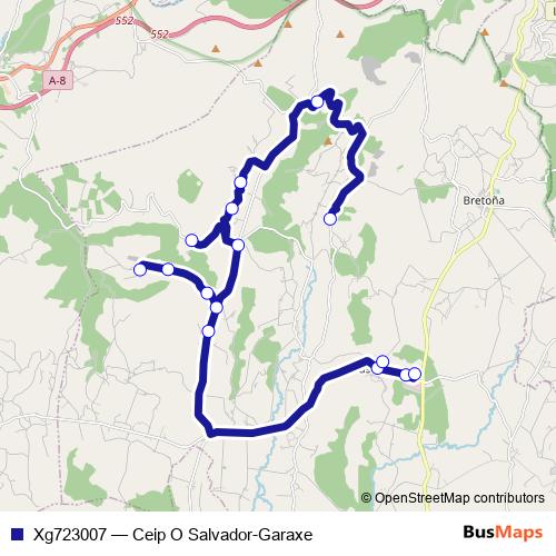 Xg723007 bus Line Map
