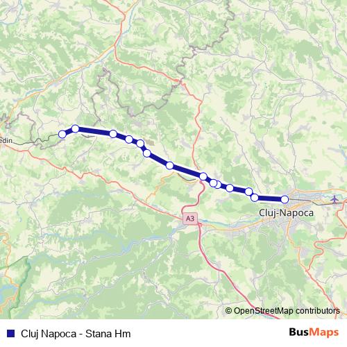 Cluj Napoca - Stana Hm bus Line Map