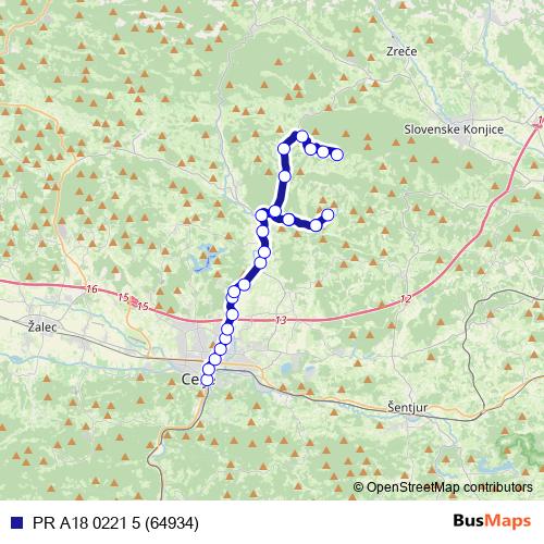 PR A18 0221 5 (64934) bus Line Map
