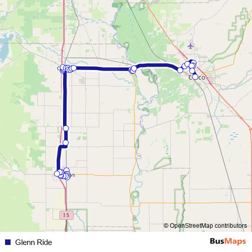 Glenn Ride bus Line Map