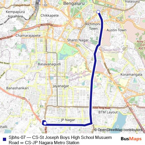 Sjbhs-07 bus Line Map