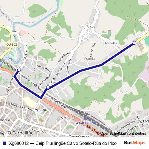 Xg686012 bus Line Map